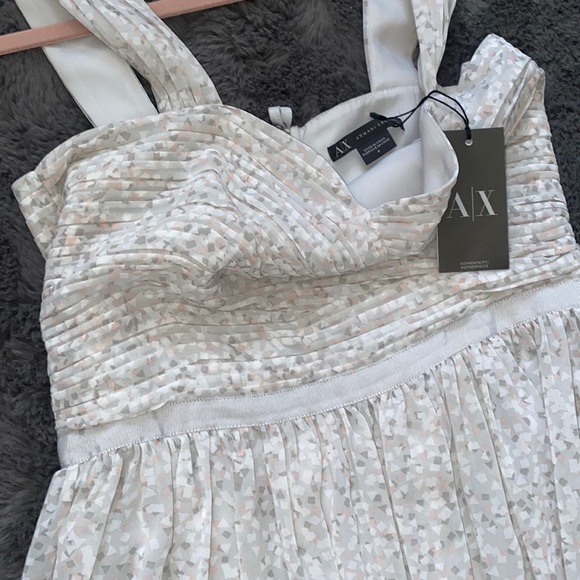 Armani Exchange Gray Marble Patterned Flare Dress - Picture 5 of 5